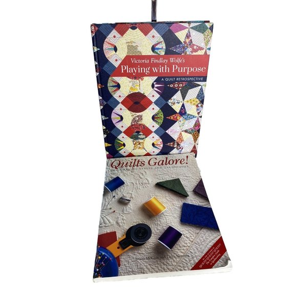 Quilting instruction book lot Playing with Purpose and Quilts Galore - Picture 1 of 8